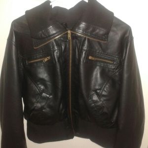 Black Faux Leather Jacket