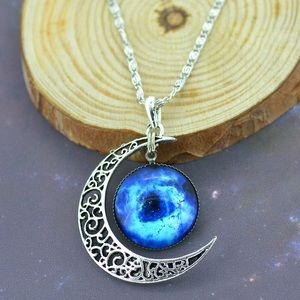 Sterling Silver Moon Necklace