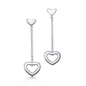 Tiffany & Co Drop Heart Earrings