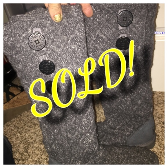 UGG Latisse Cardy Gray Sweater Boots
