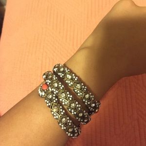 3-tier Anthropology stoned out bracelet! Brand new