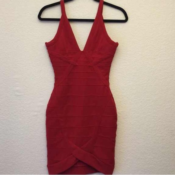 Herve Leger Dresses & Skirts - Red Bandage Dress