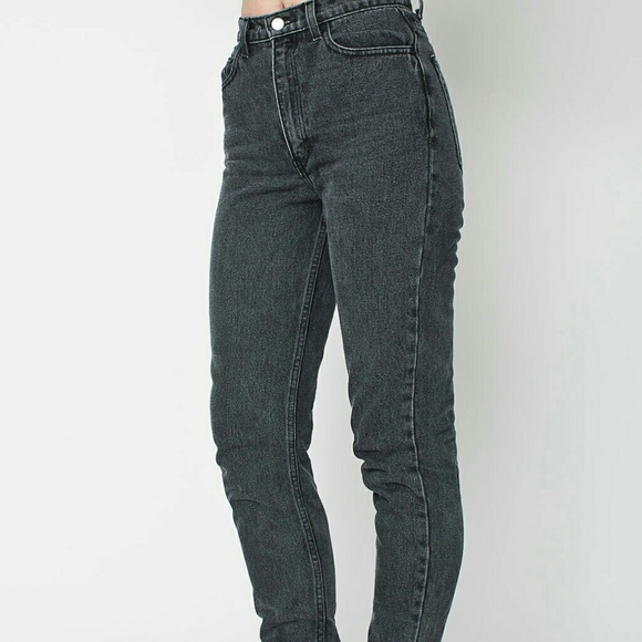 American Apparel Dark High-Waisted Jeans