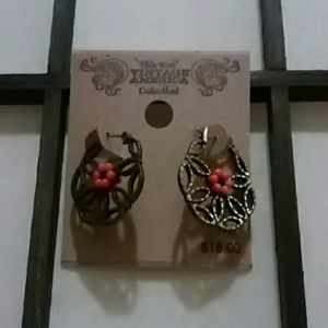 Nine West Vintage Filigree Hoop Earrings-NWT