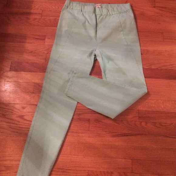 Mint pull on jeans