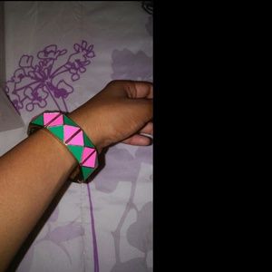 Green and pink bracelet
