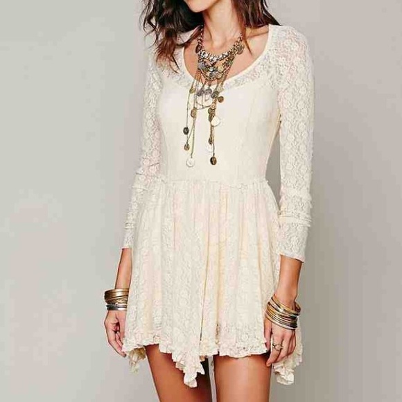 Free People Dresses & Skirts - Free people intimates long sleeve lace dress sz M