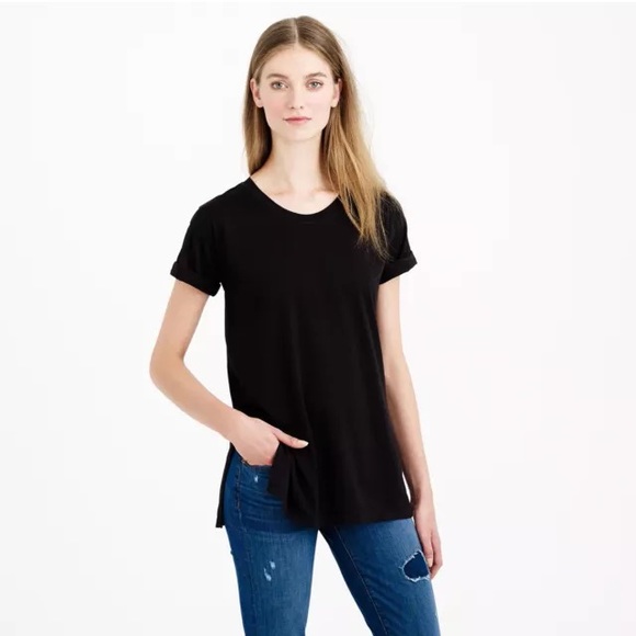 J.crew Sideslit Tunic(Navy Blue Pima) Size XS