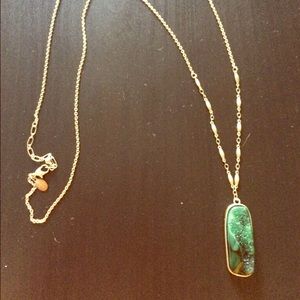 Green stone necklace