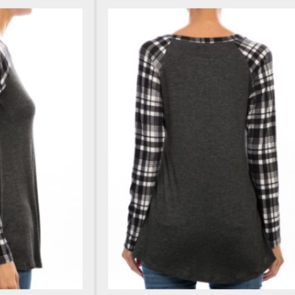 🇺🇸 Plaid Long Sleeve Top - Picture 3 of 4