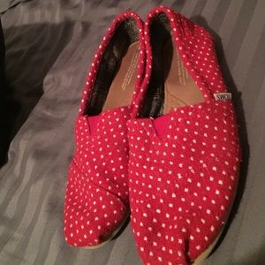 Red and White Polka Dot Toms