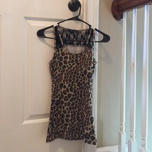Cheetah print tank top