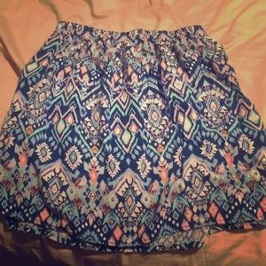 Aztec bright patterned skirt
