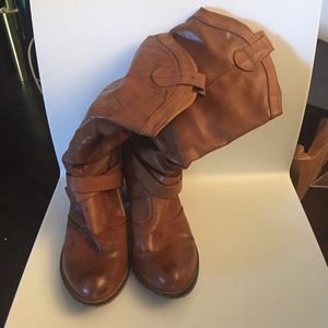 Aldo medium brown cowboy boots, size 11