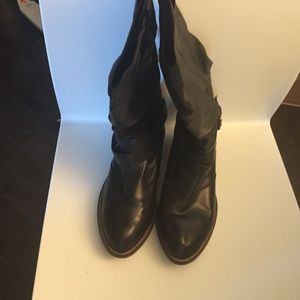 Almost new Aldo cowboy boots, black, size 11