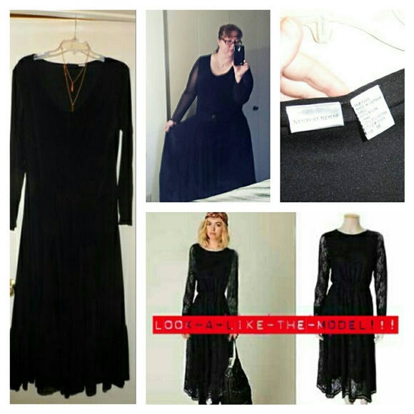 Sheer Black Long Sleeve Maxi Dress