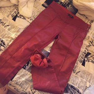 Red Leather Pants