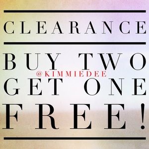 ‼️CLEARANCE ITEMS‼️Buy TWO get ONE FREE + 15% off