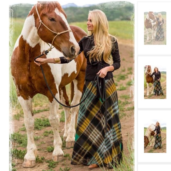 Plaid maxi skirt
