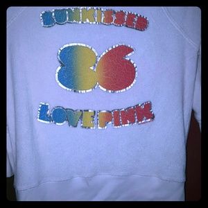 VICTORIA SECRET PINK TERRY CLOTH HOODED PULLOVER