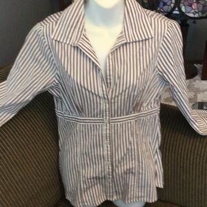 Fitted Button Front Blouse