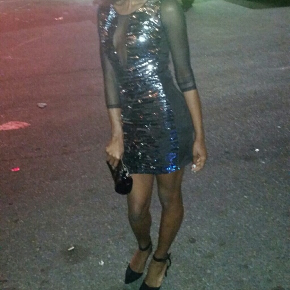Bebe Sequin Dress S