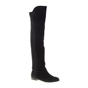 Chinese Laundry over the knee black suede boots