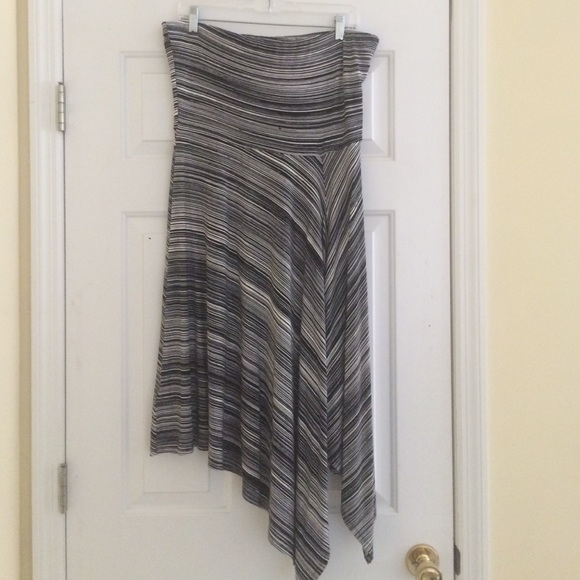 Ann Taylor Strapless Asymmetrical Dress