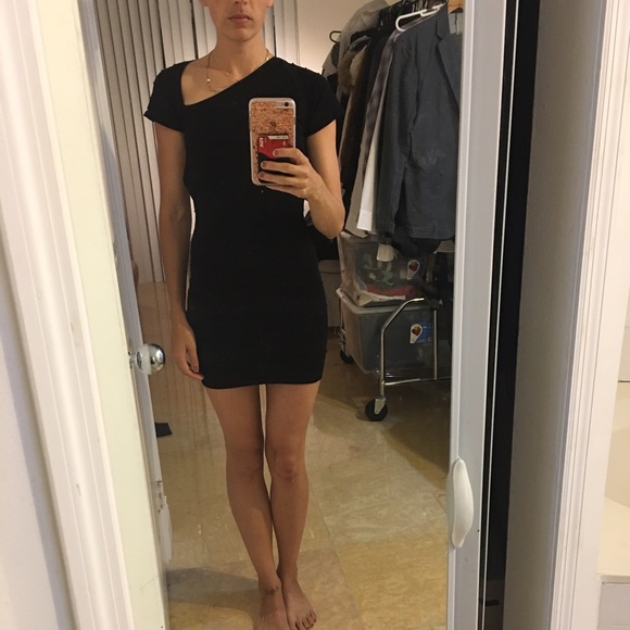 Black ribbed dress - Picture 3 of 4
