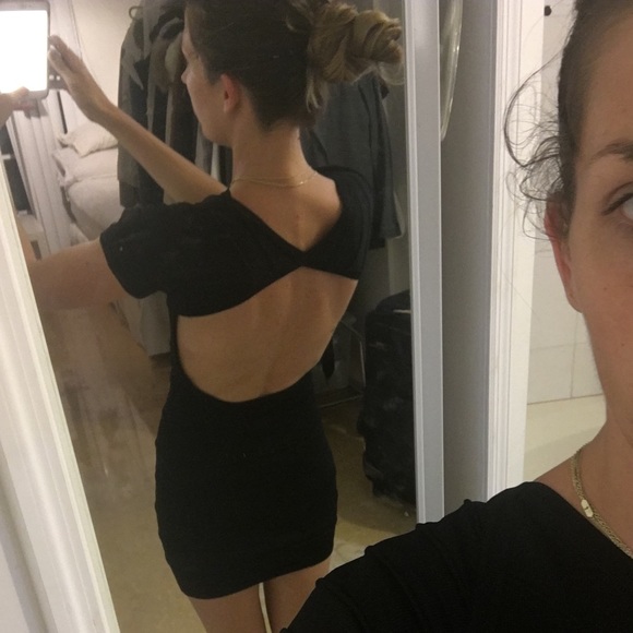 Black ribbed dress - Picture 4 of 4