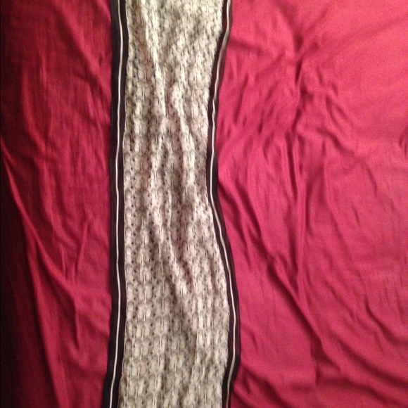 Coach black and white silk scarf