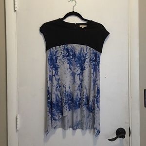 High low short sleeve blouse