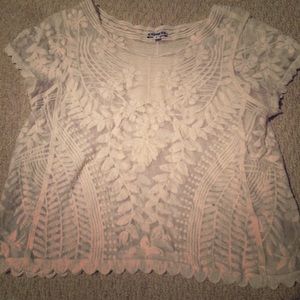 Cute lace cream top