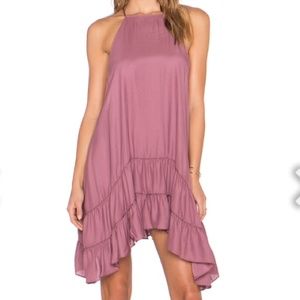 Free people raven ruffle slip dress