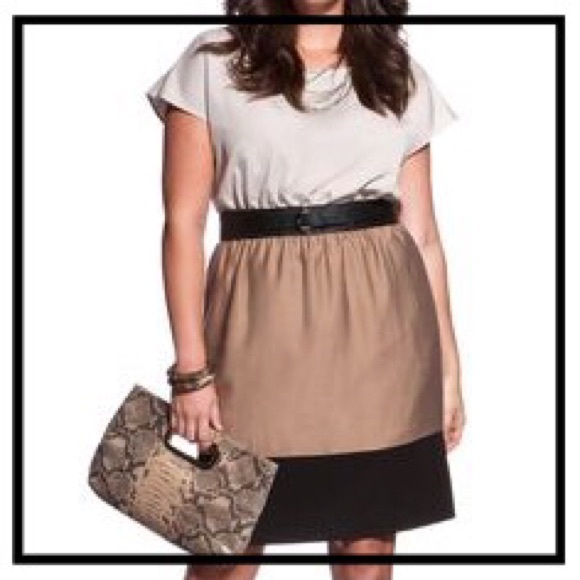 Fabric Mix Color Block Dress