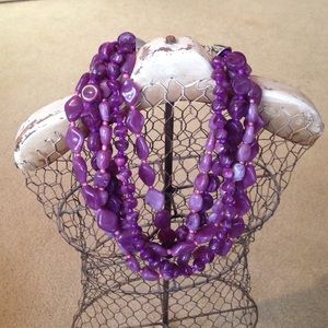 Awesome purple multi-strand necklace