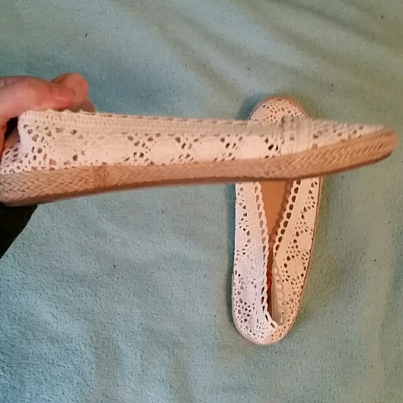 off-white crochet flats - Picture 3 of 4