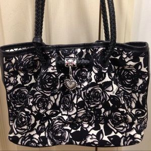 Brighton Medium Black Fabric handbag