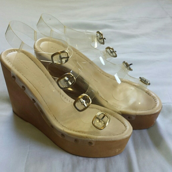 Madison Harding see through wedges size 9