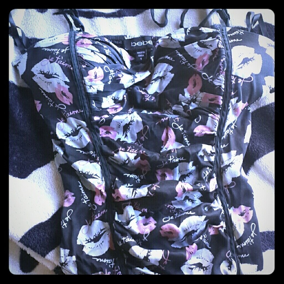 Bebe tanktops with kissey faces