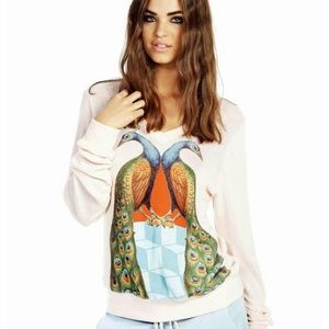 Wildfox Peacock Palace V-Neck BBJ