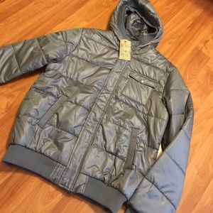 Men's winter puffer gray coat XXL