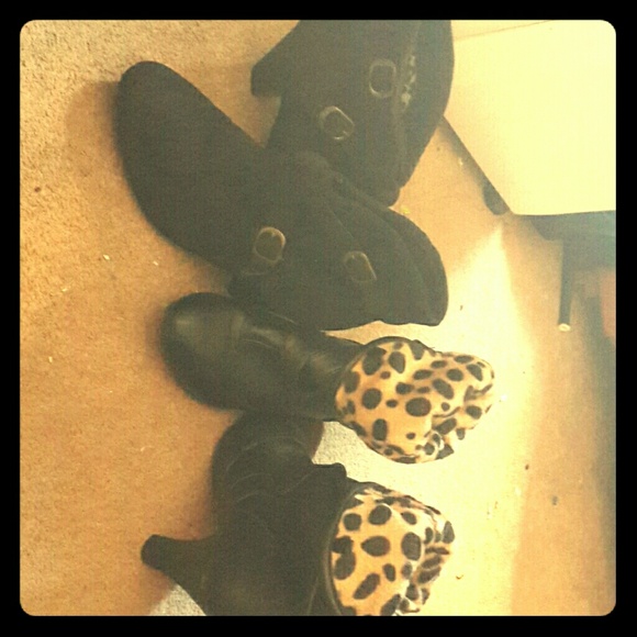 2 pairs of heels one short and one long