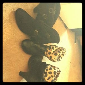 2 pairs of heels one short and one long