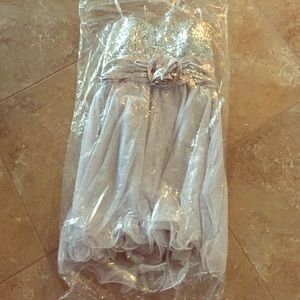 Silver homecoming dress