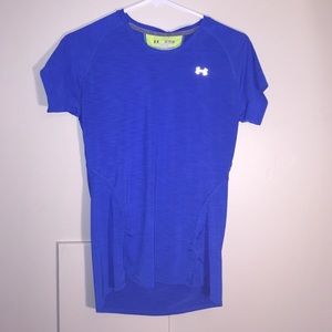 Under armour blue semi-fitted heat gear