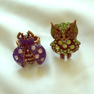 Owl and lady bug ring~