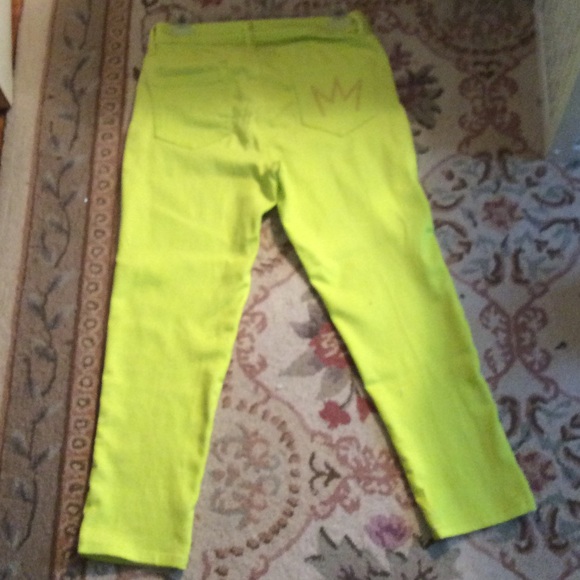 Yellow 5 pocket pants petite