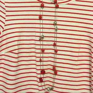 NWT red and silver necklace