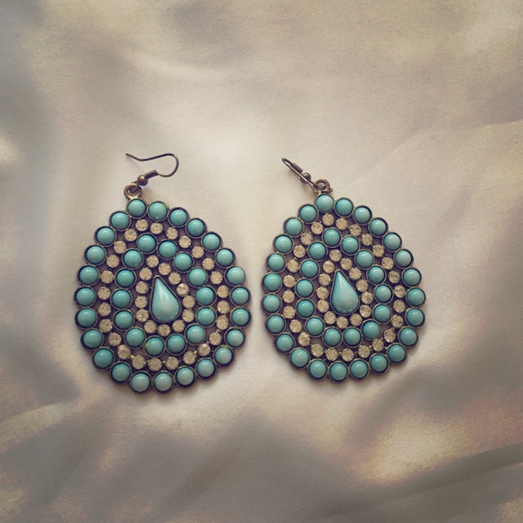 Beautiful turquoise and gemstone earrings~